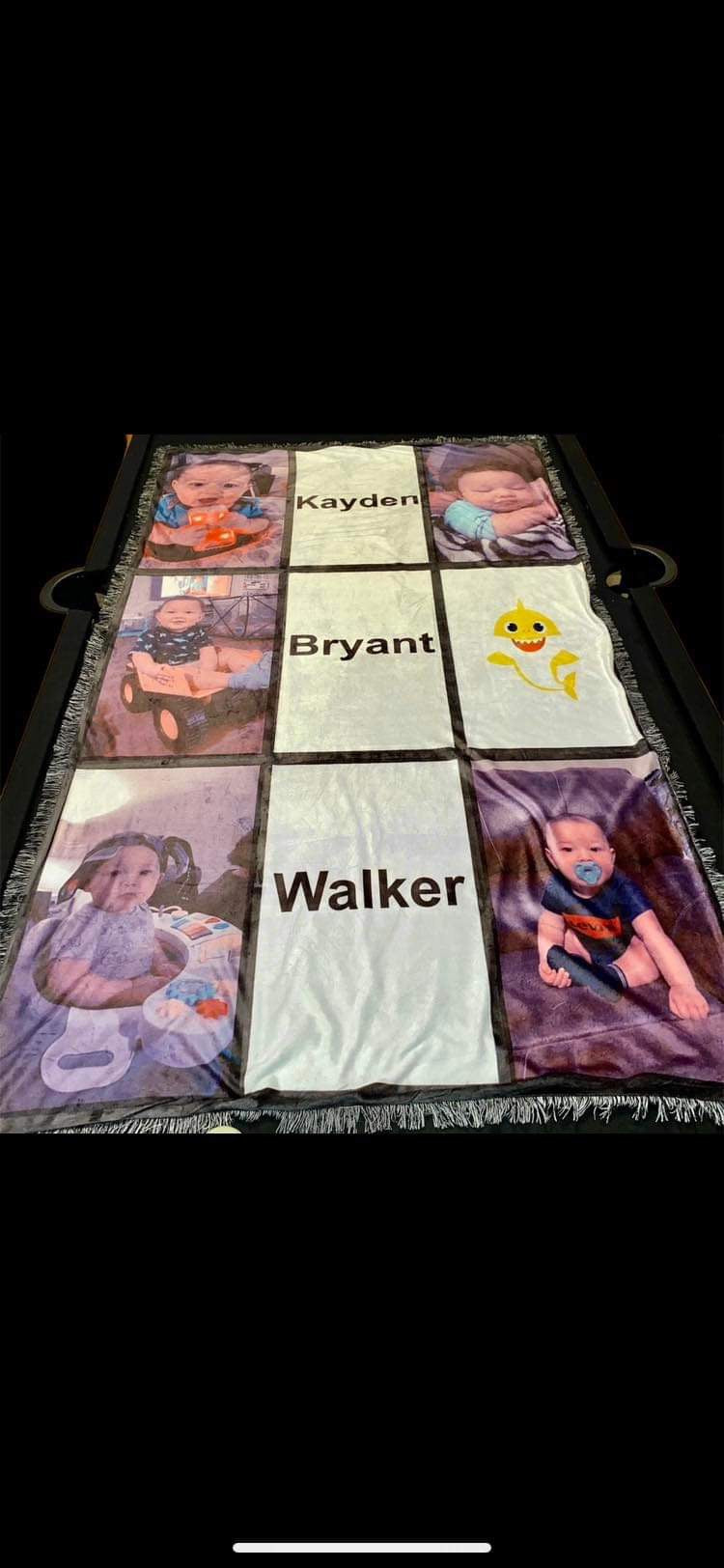 Personalized 9 Panel Regular/Frayed Blankets