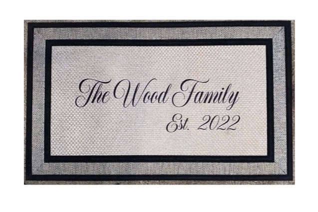 Customizable/Personalized 18x30 Rubber-Backed Doormat