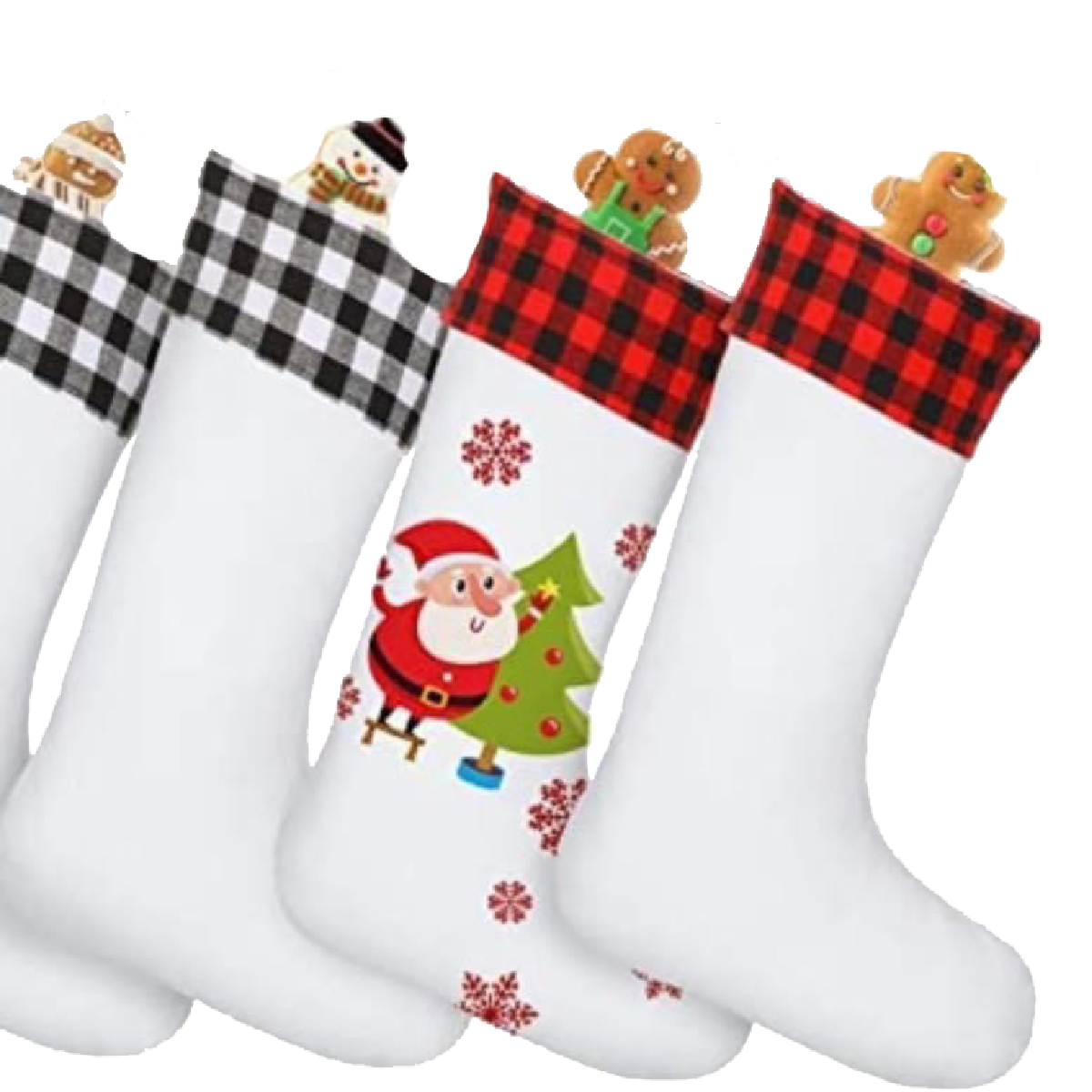 Personalized Stockings                 Black/White or Black/Red