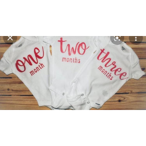 Personalized Onesies by Month